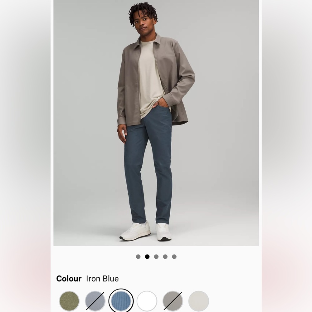 Lululemon ABC Pant Slim 34” L Iron Blue Size 33. Brand new!